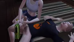 play 3D-Yuri-Hentai-Party! Freunde teilen riesige Schwänze und Cumshots